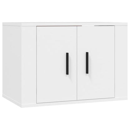 Ensemble de meubles TV 2 pcs Blanc Bois d'ingénierie