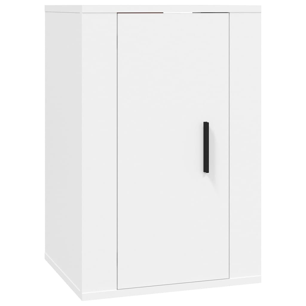 Ensemble de meubles TV 2 pcs Blanc Bois d'ingénierie