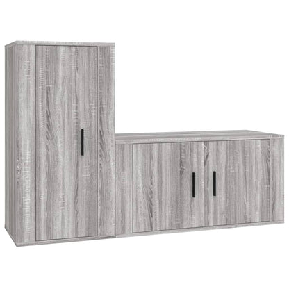 Ensemble de meubles TV 2 pcs Sonoma gris Bois d'ingénierie