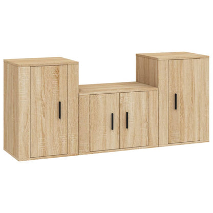 Ensemble de meubles TV 3 pcs Chêne sonoma Bois d'ingénierie