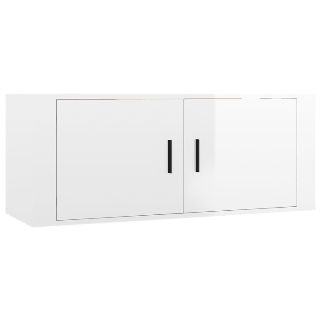 Ensemble de meubles TV 3 pcs Blanc brillant Bois d'ingénierie