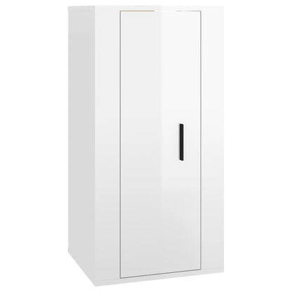 Ensemble de meubles TV 3 pcs Blanc brillant Bois d'ingénierie