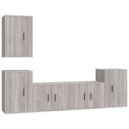 Ensemble de meubles TV 5 pcs Sonoma gris Bois d'ingénierie