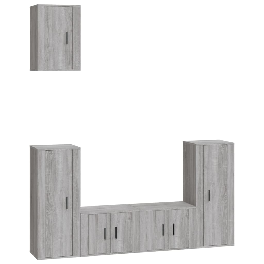 Ensemble de meubles TV 5 pcs Sonoma gris Bois d'ingénierie