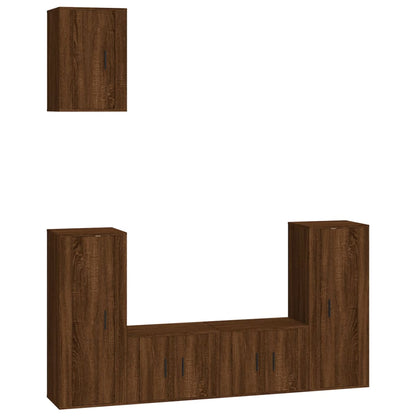 Ensemble de meubles TV 5 pcs Chêne marron Bois d'ingénierie