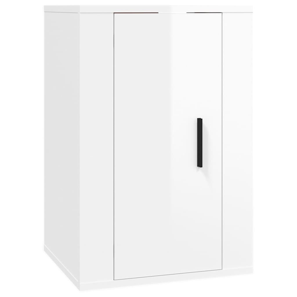 Ensemble de meubles TV 4 pcs Blanc brillant Bois d'ingénierie