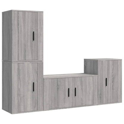 Ensemble de meubles TV 4 pcs Sonoma gris Bois d'ingénierie