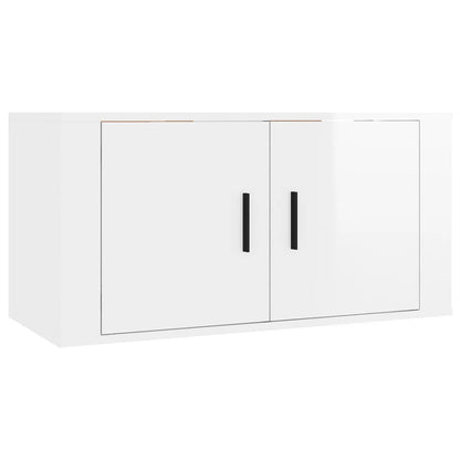 Ensemble de meubles TV 6 pcs Blanc brillant Bois d'ingénierie