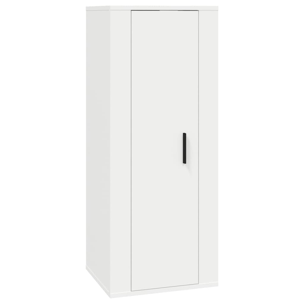 Ensemble de meubles TV 2 pcs Blanc Bois d'ingénierie