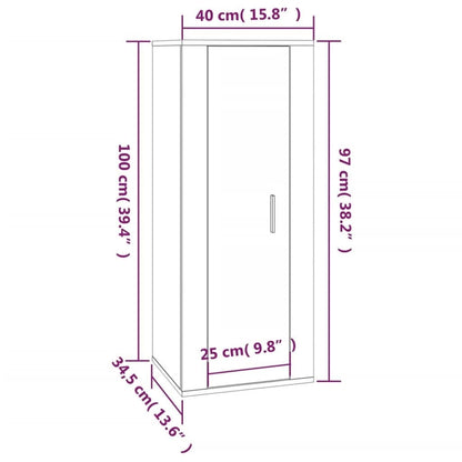 Ensemble de meubles TV 2 pcs Chêne fumé Bois d'ingénierie