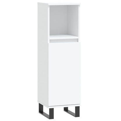 Ensemble de meubles salle de bain 3 pcs blanc bois d'ingénierie