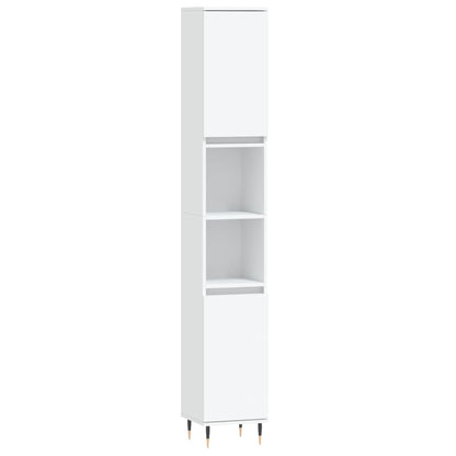 Ensemble de meubles salle de bain 3 pcs blanc bois d'ingénierie