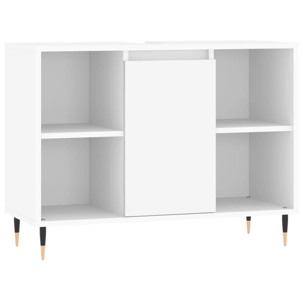 Ensemble de meubles salle de bain 3 pcs blanc bois d'ingénierie