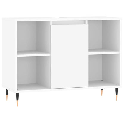 Ensemble de meubles salle de bain 3 pcs blanc bois d'ingénierie