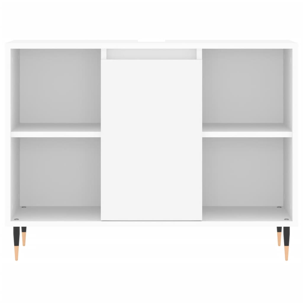 Ensemble de meubles salle de bain 3 pcs blanc bois d'ingénierie