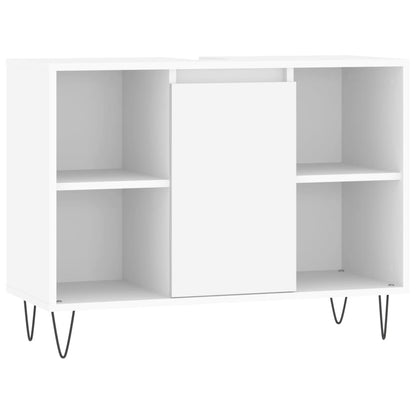 Ensemble de meubles salle de bain 3 pcs blanc bois d'ingénierie