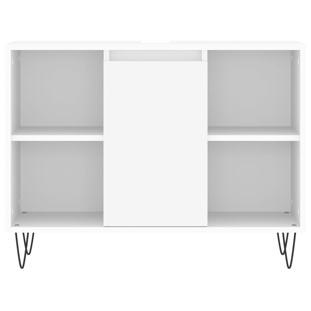 Ensemble de meubles salle de bain 3 pcs blanc bois d'ingénierie