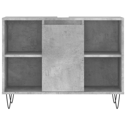 Ensemble de meubles de salle de bain 3 pcs gris béton