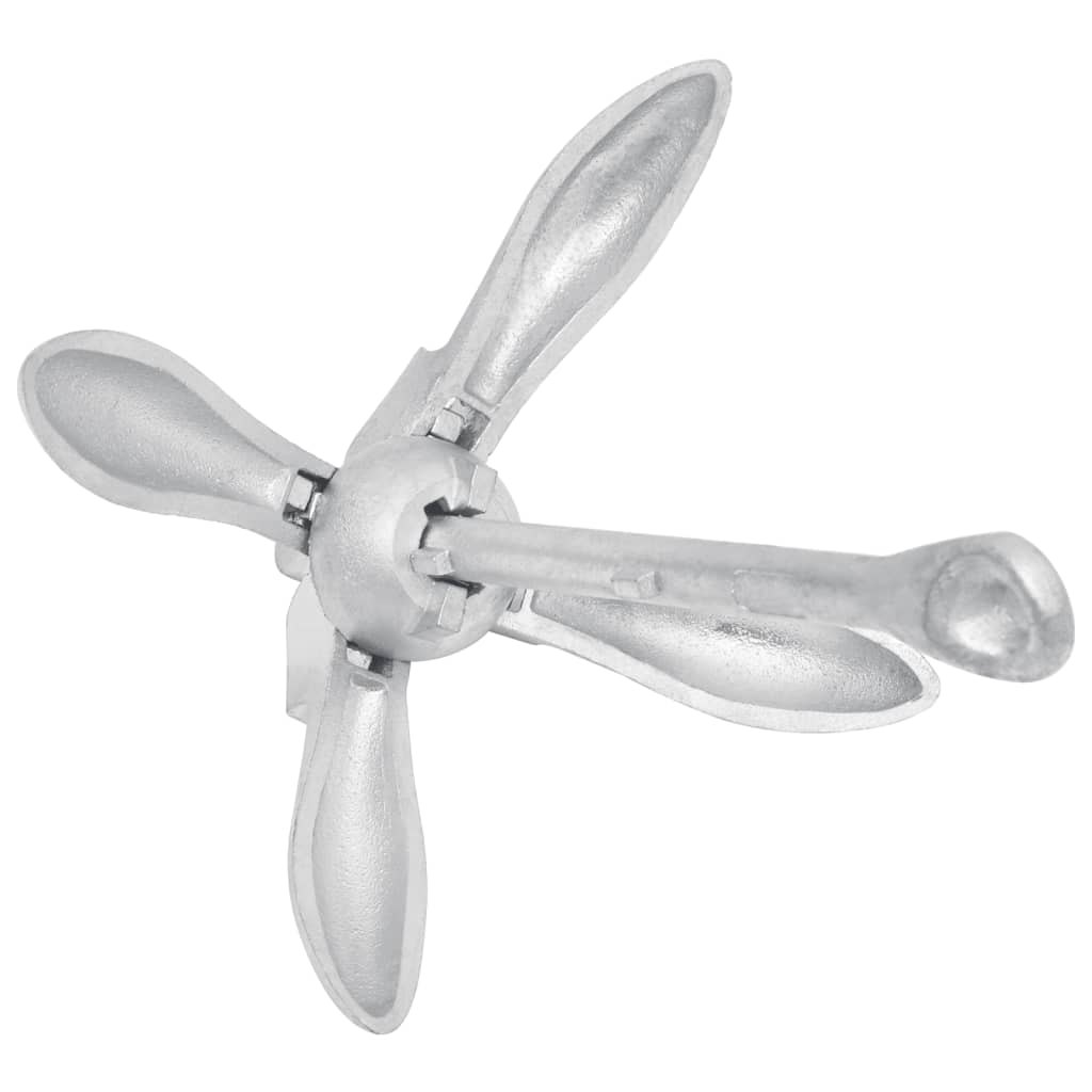 Silver folding anchor 3.2 kg malleable iron