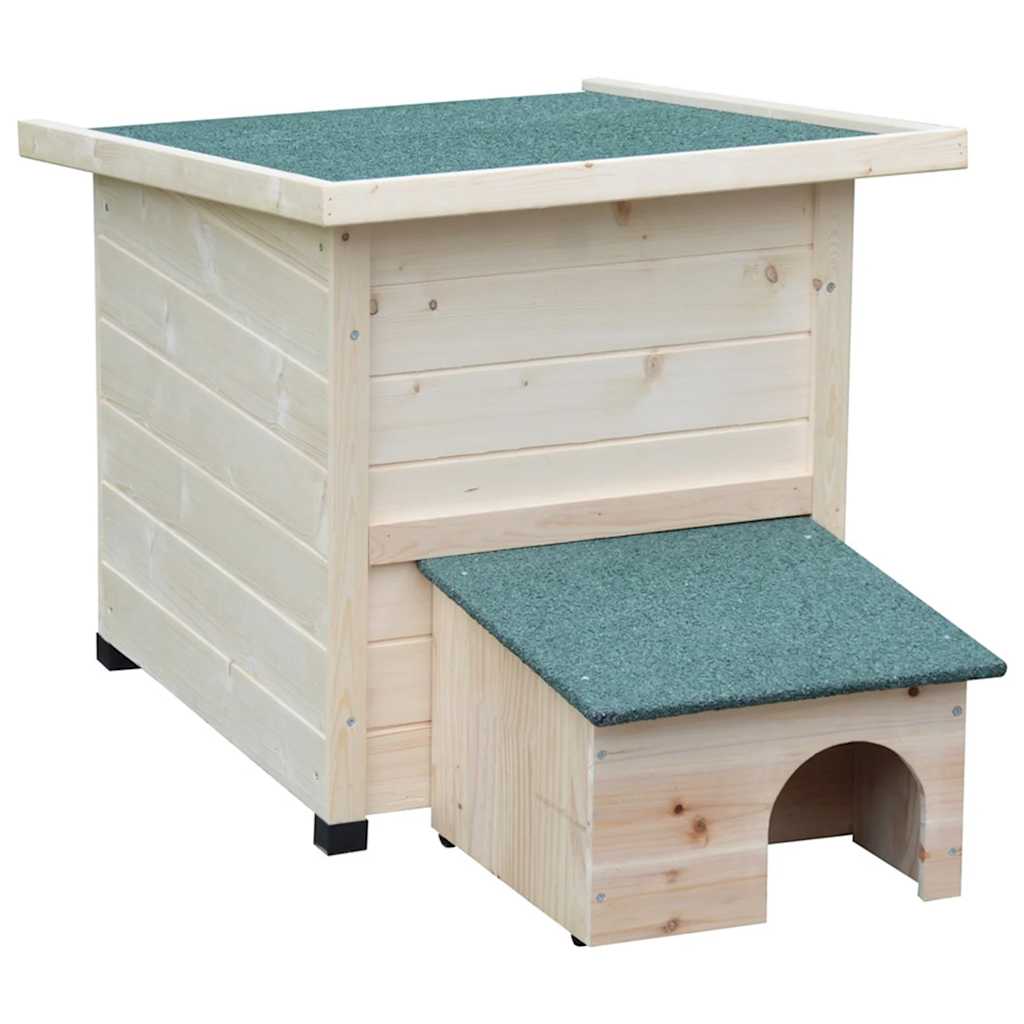 @pet Maison hérisson XL 53x65x52cm bois blanc