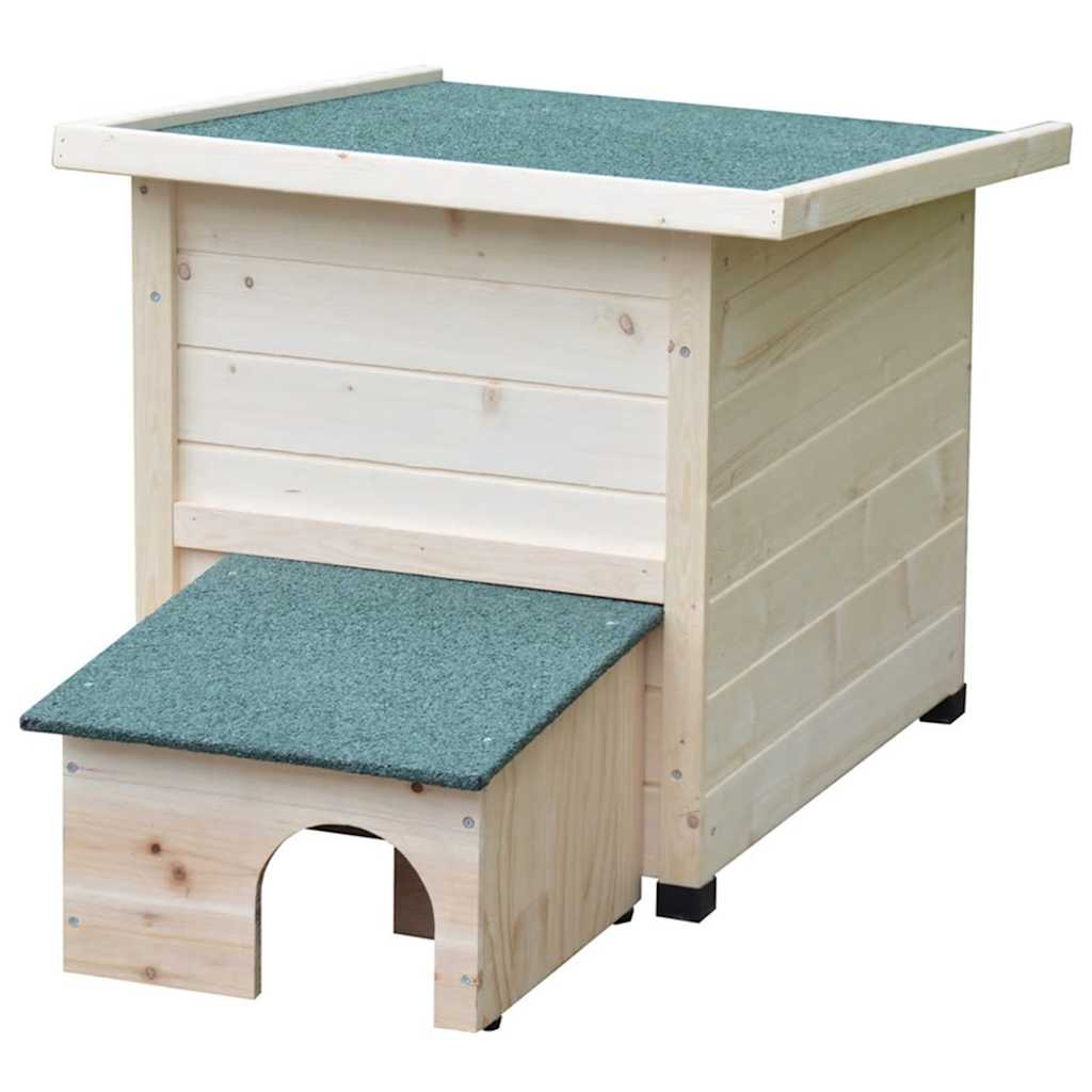 @pet Maison hérisson XL 53x65x52cm bois blanc