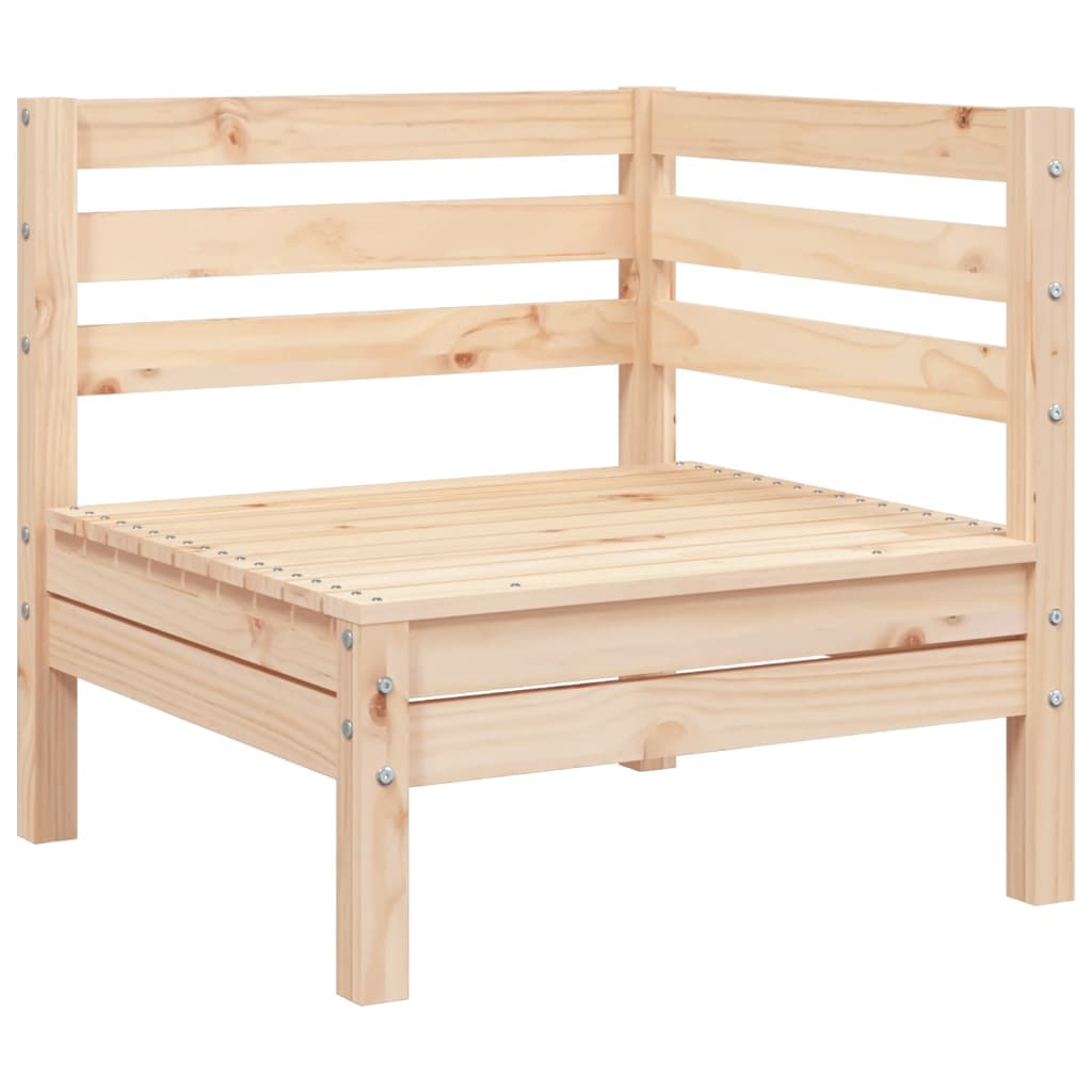 Solid pine wood garden corner sofa