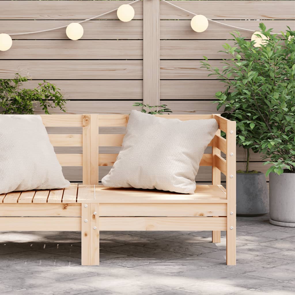 Solid pine wood garden corner sofa