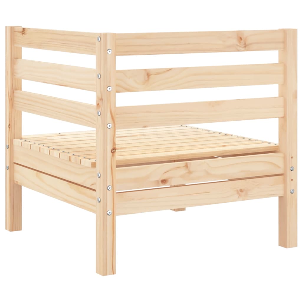 Solid pine wood garden corner sofa