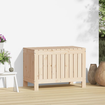 Boîte de rangement de jardin 76x42,5x54 cm Bois massif de pin