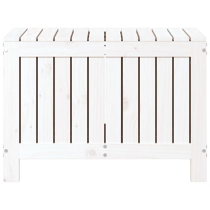 Boîte de rangement de jardin Blanc 76x42,5x54 cm Bois de pin