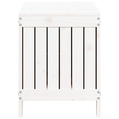 Boîte de rangement de jardin Blanc 76x42,5x54 cm Bois de pin