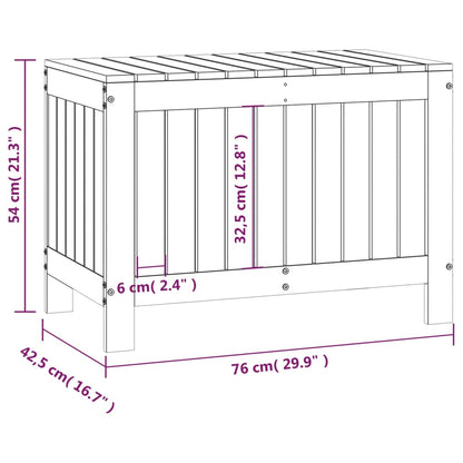 Boîte de rangement de jardin Blanc 76x42,5x54 cm Bois de pin