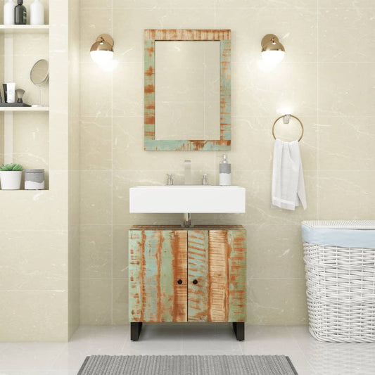 Ensemble de meubles de salle de bain 2 pcs bois massif récupéré