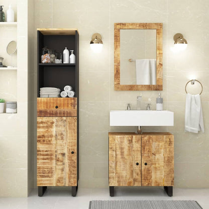 Ensemble de meubles de salle de bain 3 pcs bois manguier massif