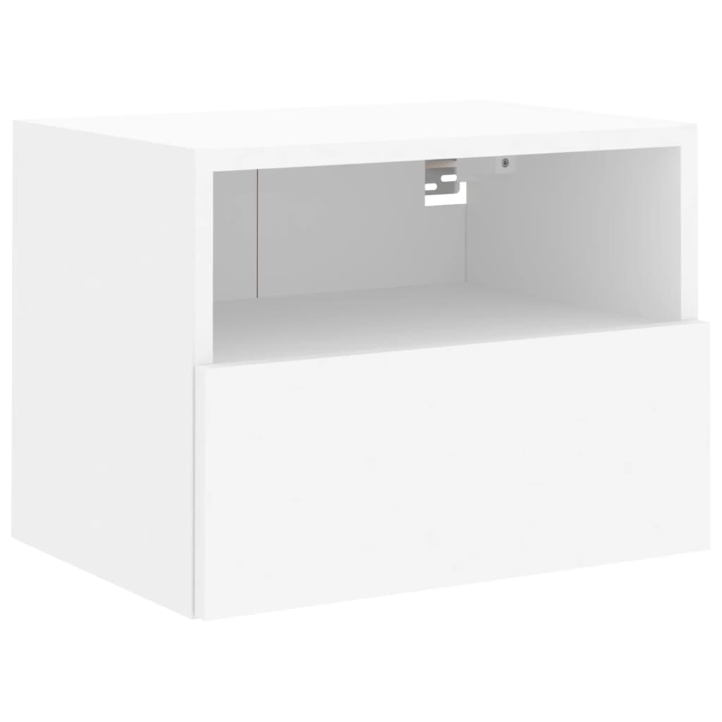 Muebles TV de pared 2 piezas madera contrachapada blanco 40x30x30 cm