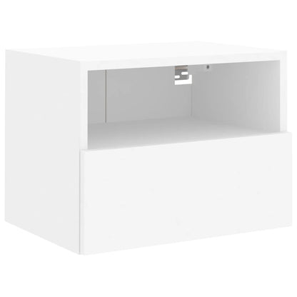 Muebles TV de pared 2 piezas madera contrachapada blanco 40x30x30 cm