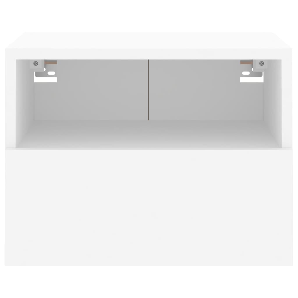 Muebles TV de pared 2 piezas madera contrachapada blanco 40x30x30 cm