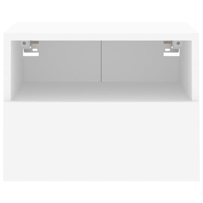 Muebles TV de pared 2 piezas madera contrachapada blanco 40x30x30 cm