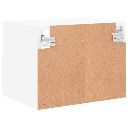 Muebles TV de pared 2 piezas madera contrachapada blanco 40x30x30 cm