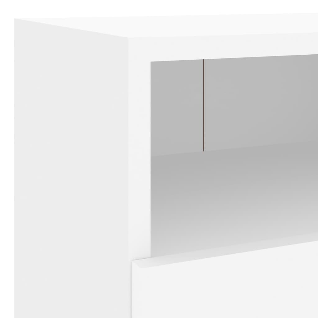 Muebles TV de pared 2 piezas madera contrachapada blanco 40x30x30 cm