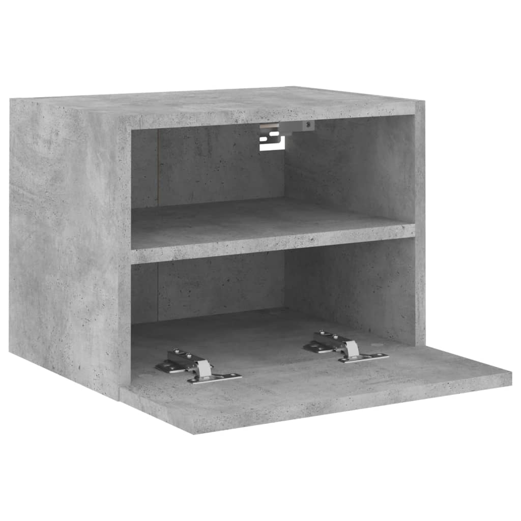 Wall mounted TV cabinets 2 pcs concrete grey 40x30x30cm engineered wood