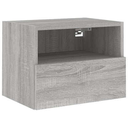 Muebles TV de pared 2uds sonoma gris 40x30x30cm madera contrachapada