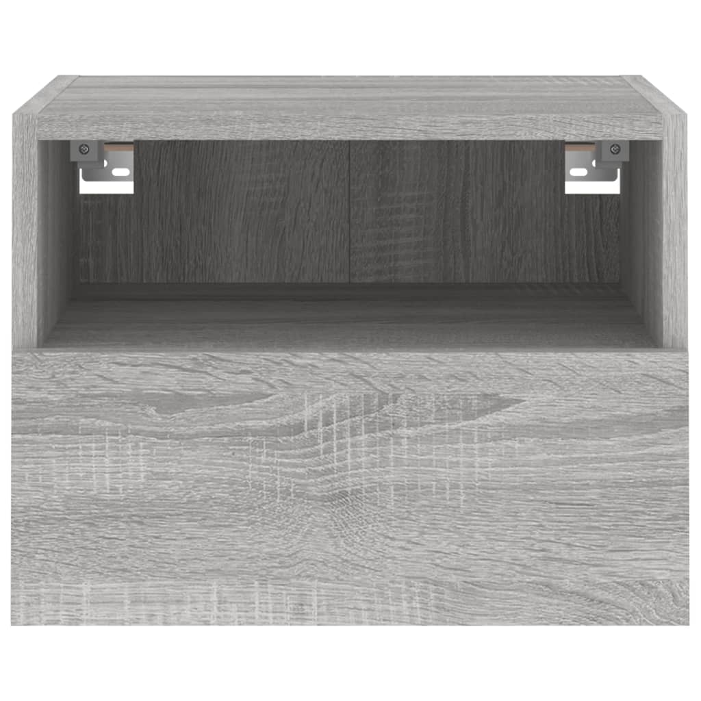 Muebles TV de pared 2uds sonoma gris 40x30x30cm madera contrachapada