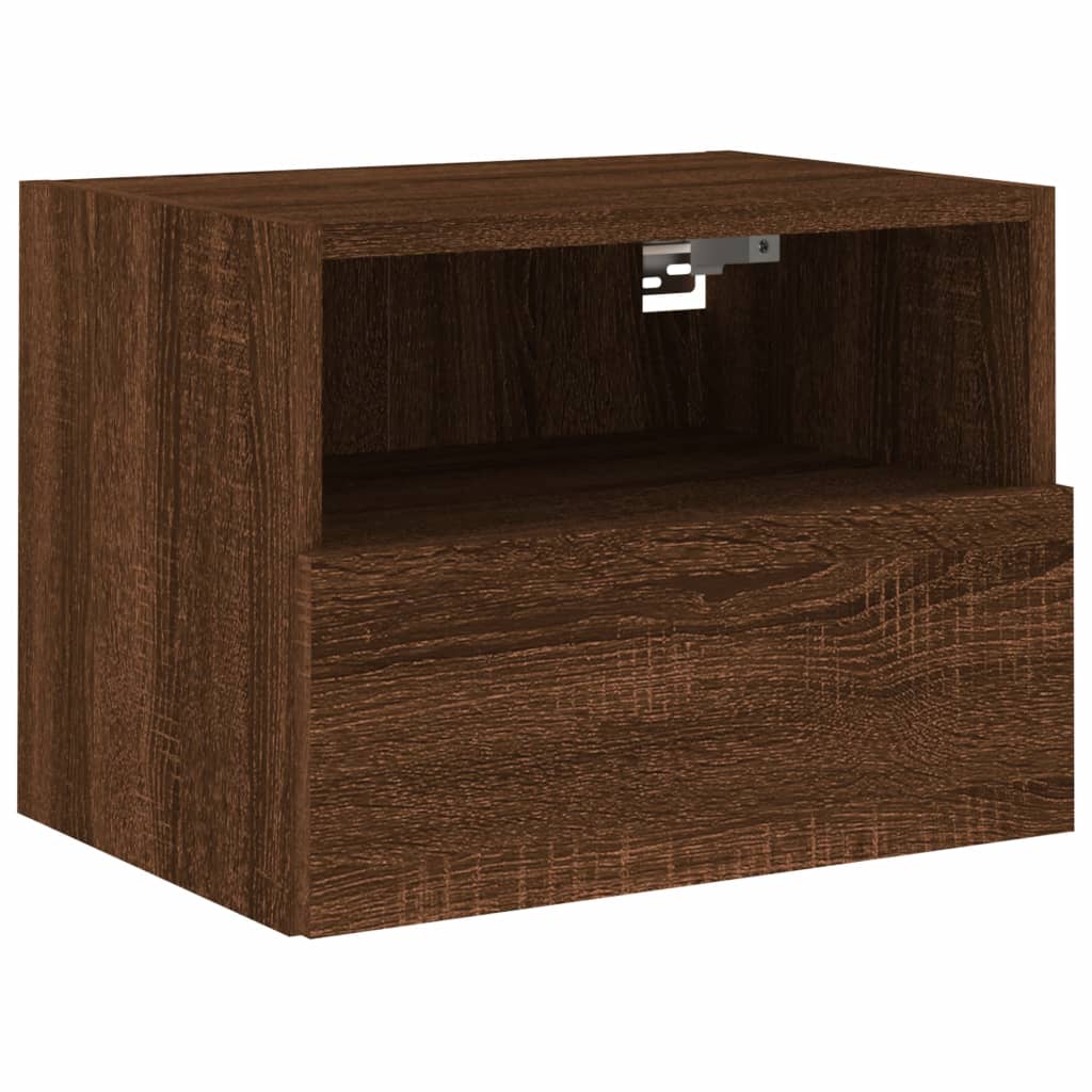 Wall mounted TV cabinets 2 pcs oak brown 40x30x30cm engineered wood