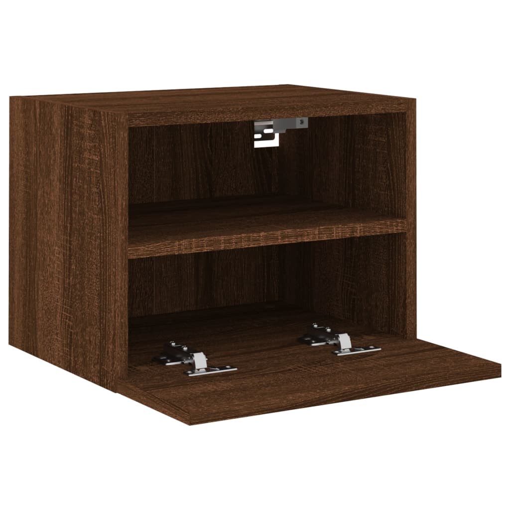 Wall mounted TV cabinets 2 pcs oak brown 40x30x30cm engineered wood