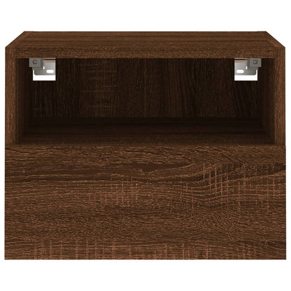 Wall mounted TV cabinets 2 pcs oak brown 40x30x30cm engineered wood