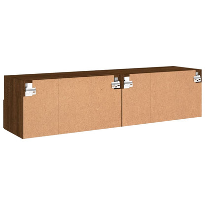 Meubles TV muraux 2 pcs chêne marron 60x30x30cm bois ingénierie