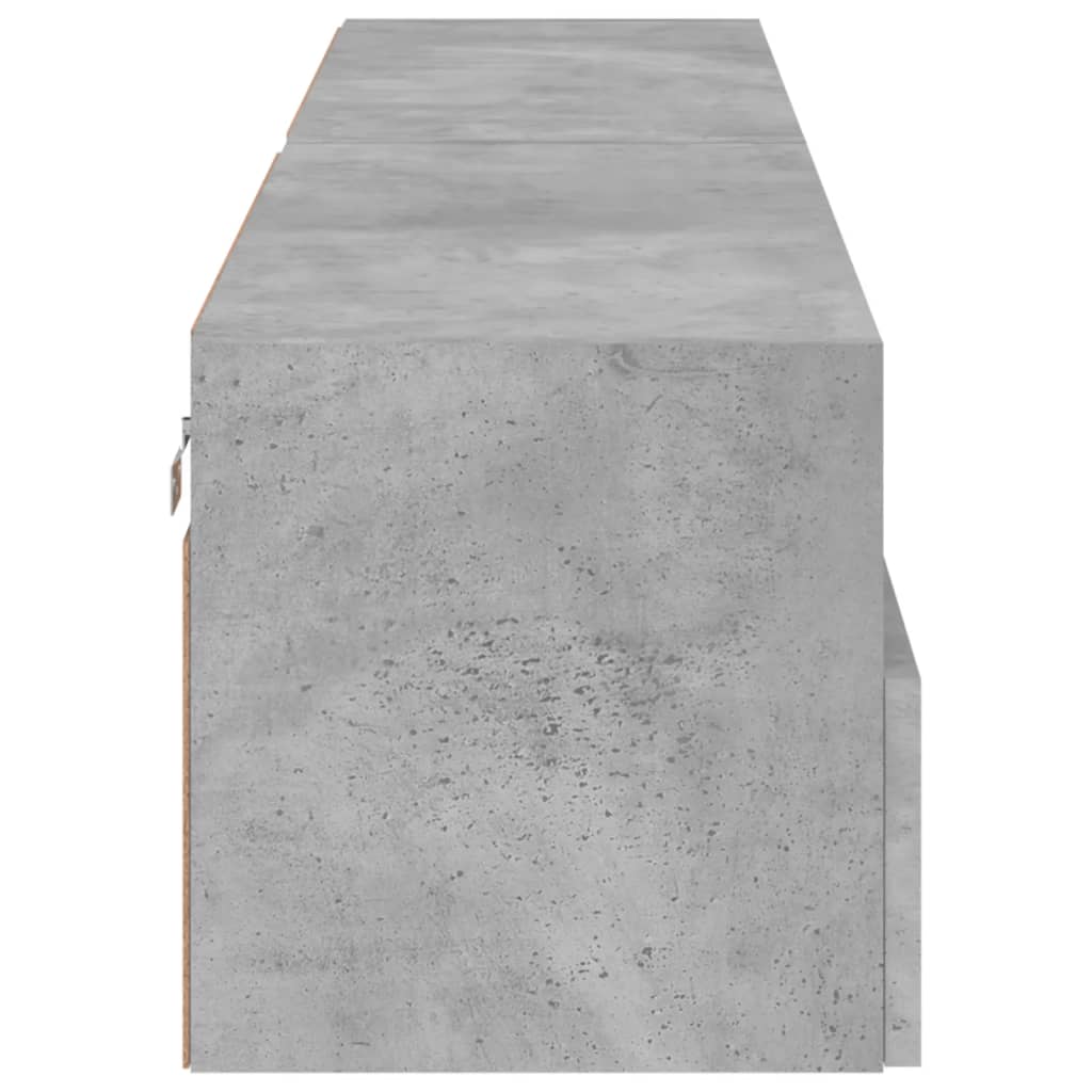 Meubles TV muraux 2 pcs gris béton 80x30x30cm bois d'ingénierie