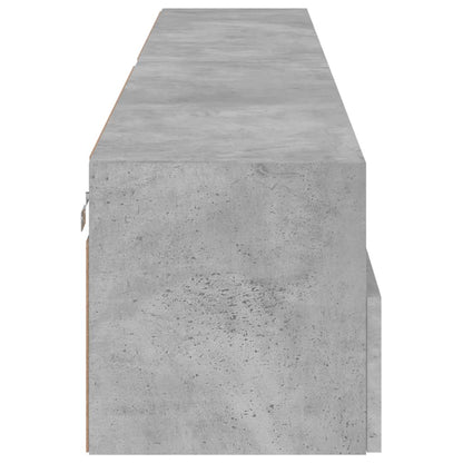 Meubles TV muraux 2pcs gris béton 100x30x30cm bois d'ingénierie