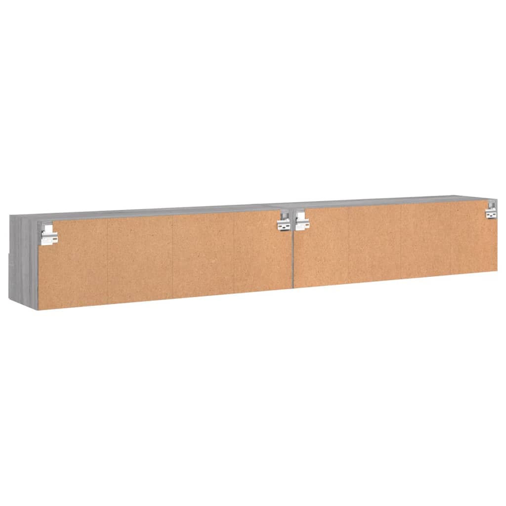 Meubles TV muraux 2pcs sonoma gris 100x30x30 cm bois ingénierie